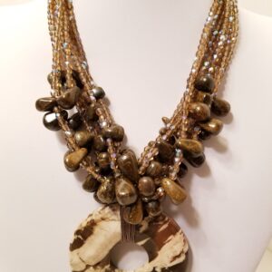 Zebra jasper pendant necklace