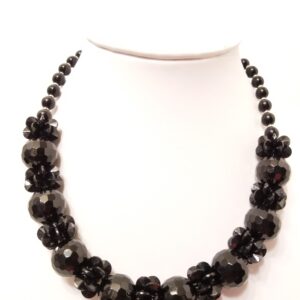 Black Onyx and Resin Beads 20"