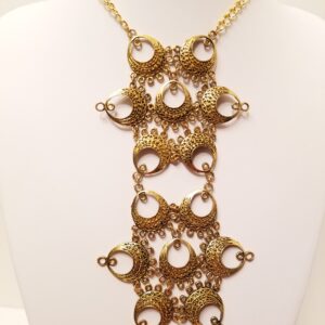 Antique gold metal choker 18"