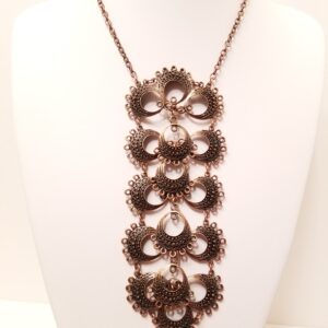 Antique gold metal choker 18"