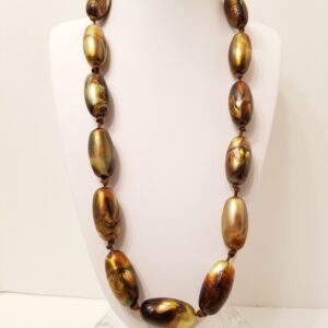 Resin beads on cotton cord 32"