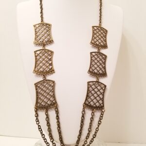 Metal plated necklace 28"