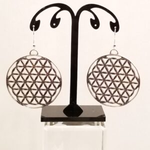 Gun metal Celtic disc earrings