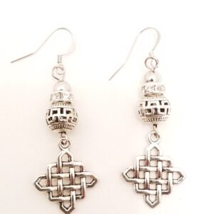 Gunmetal celtic earrings.