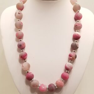Druzy agate necklace 16 "