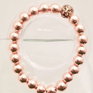 Mens rose gold stackable bracelets Lion