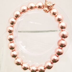 Mens rose gold stackable bracelets.