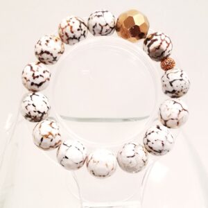 MaxxStaxx Brown glazed agate bracelet