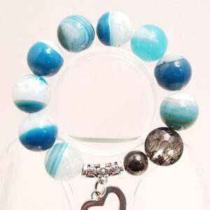 MaxxStaxx Blue textured agate bracelet