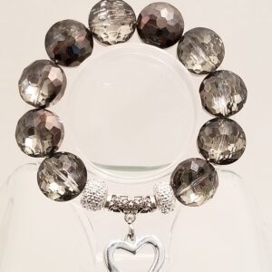 MaxxStaxx grey textured agate bracelet