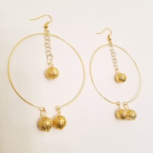 Gold hoop plated earrings