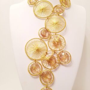 Gold plated metal wired disc 2