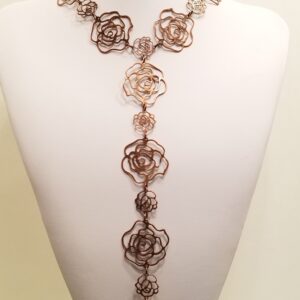 Copper Y necklace w/ pendant