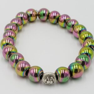 MaxxStaxx Men's Rainbow LG Hematite 18"