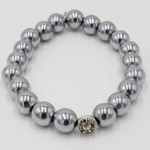 MaxxStaxx Men's Gun Metal Hematite 18"
