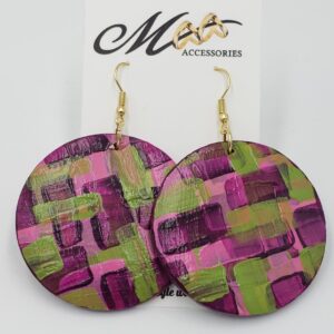 Wood Earrings Olive