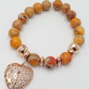 MaxxStaxx orange sediment heart 16"