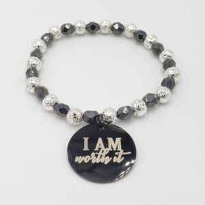 MaxxStaxx Silver Hematite w/ black beads 2